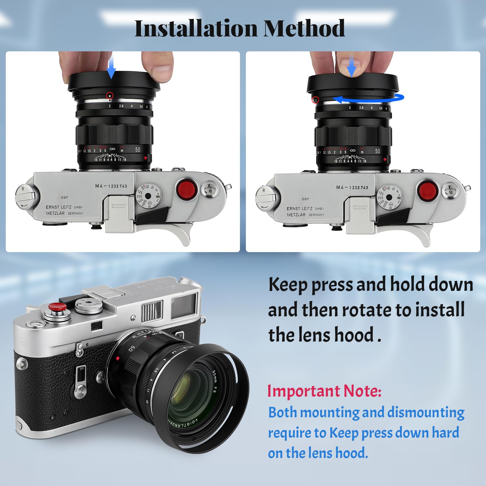 Amazon | Haoge LH-ZM35 バヨネットメタルラウンドレンズフード